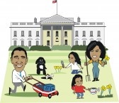 GMOblogpic-political-caricature-cartoon-of-barack-obama-and-family-gardening-on-white-house-lawn