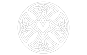 Cat celtic knot heart