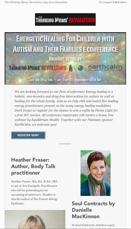 TMR Newsletter July 2014 screenshot