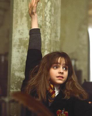 Hermione Granger in a characteristic position
